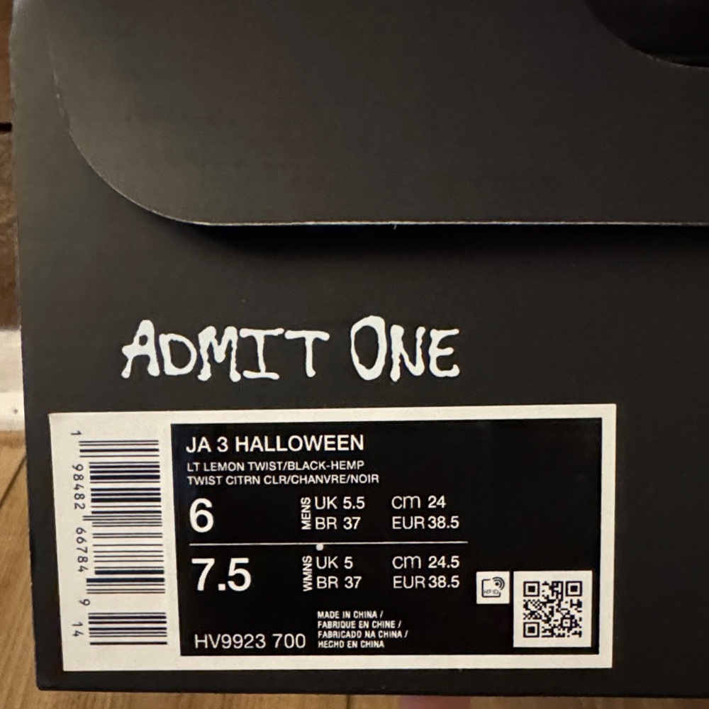 Nike JA 3 Halloween Men’s Size 6 - Picture 2 of 8